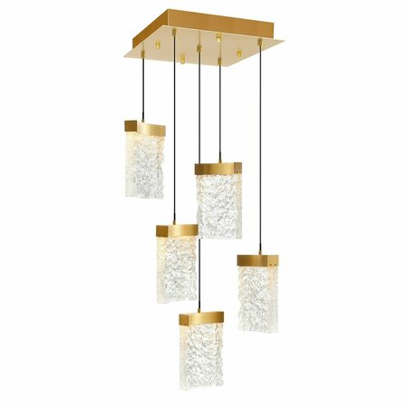 CWI LIGHTING Lava Integrated Led Brass Mini Pendant 1587P12-5-624